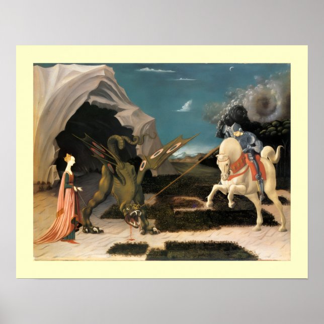 PÔSTER SÃO JORGE, DRAGÃO E PRINCESA (Frente)