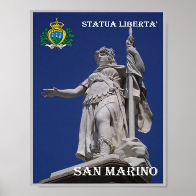 Poster São Marino - Estátua da Liberdade - (Frente)