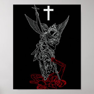 Poster São Miguel Arcanjo derrotando Satanás