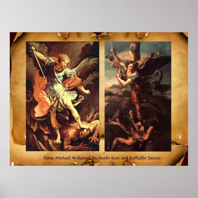 Poster SÃO MIGUEL ARCANJO DERROTANDO Satanás (Frente)