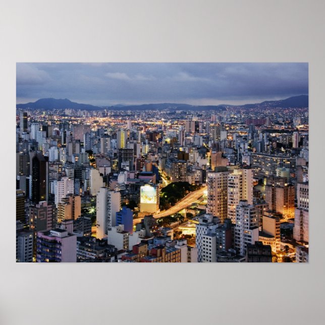 Pôster São Paulo Cityscape 2 (Frente)