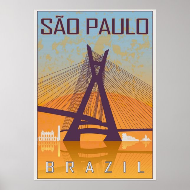 Poster Sao Paulo vintage (Frente)