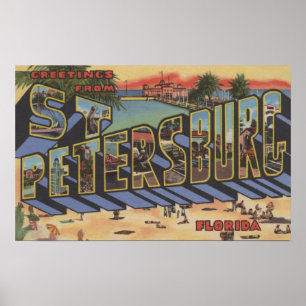 Pôster São Petersburgo, Flórida - Cenas de Letras Grandes