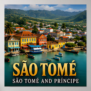 Poster São Tomé Porto Tropical e Paraíso Insular