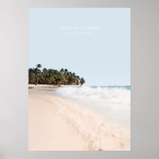 Poster Saona Island, República Dominicana Viagem Trabalho