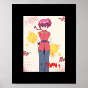 Poster Saotome Ranma Classificação 12 Sticker Estético Re