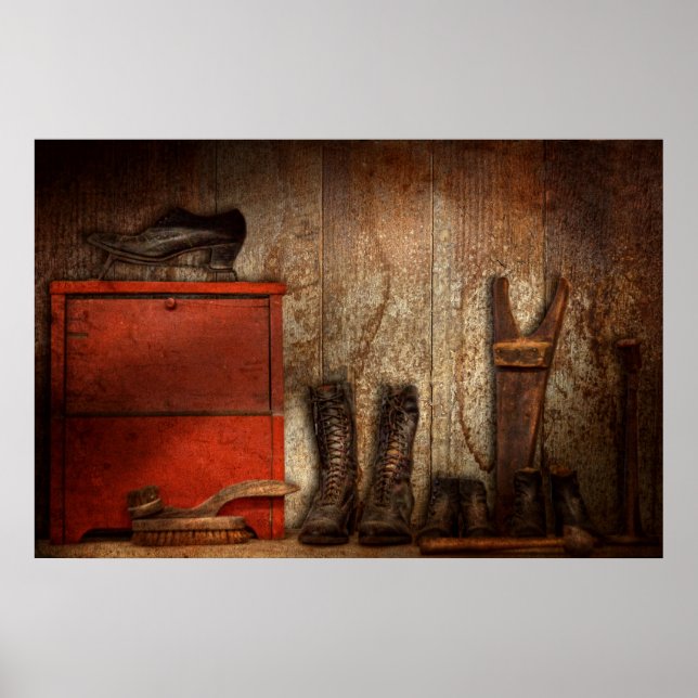 Poster Sapateiro - O polidor de sapatos 1900 (Frente)