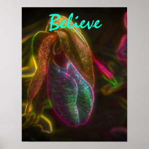 Poster Sapatilha de Dama Acredite Palavras Inspiradoras