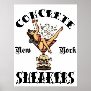 POSTER SAPATILHAS CONCRETAS DO "LOGOTIPO TATUAGEM "