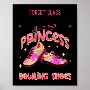 Poster Sapatos de boliche engraçados da princesa para jog