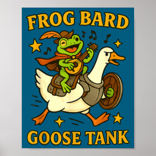 Poster Sapo Bardo Ganso Tanque Divertido Festa DnD Duo Ar