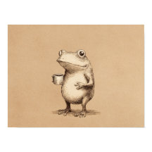 Sapo com Café – Animal Vintage Caprichoso