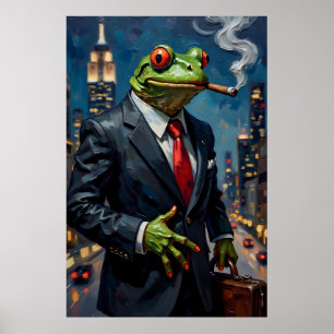 Poster Sapo com traje de charuto