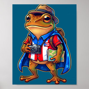 Poster sapo coqui porto rico bandeira rican boricua heran