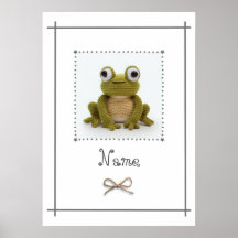 Sapo Crochet Baby Nursery Wall Art Personalizado