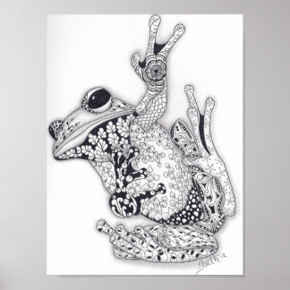 Poster Sapo da árvore de tamanho do cheio