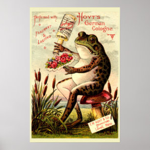 Poster Sapo da Era Vitoriana no Toadstool Perfume Anúncio