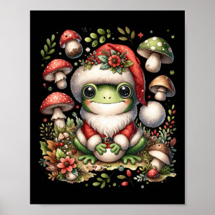 Poster Sapo De Cottagecore Homens De Cogumelos De Natal