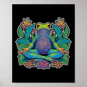 Poster Sapo de Ioga Meditar Pose Zen Lance Alongar