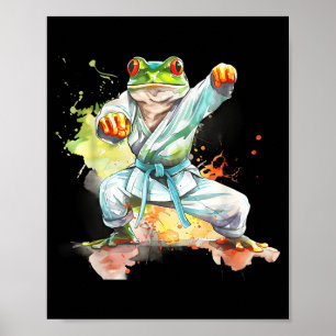 Poster Sapo de Karatê Jiu-Jitsu Judô Mma Taekwondo Rã