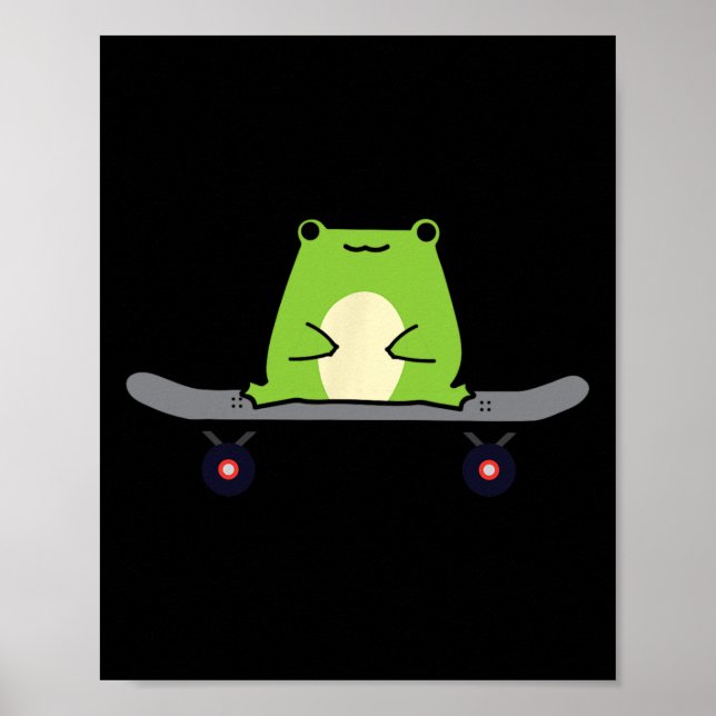 Poster Sapo de skate girino anfíbio skate Skateb (Frente)