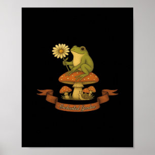 Poster Sapo do Jardim Fairycore Cottagecore Sapo
