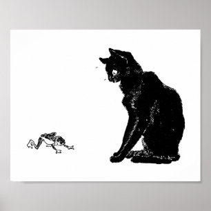 Poster Sapo e gato preto, Alexandre Steinlen