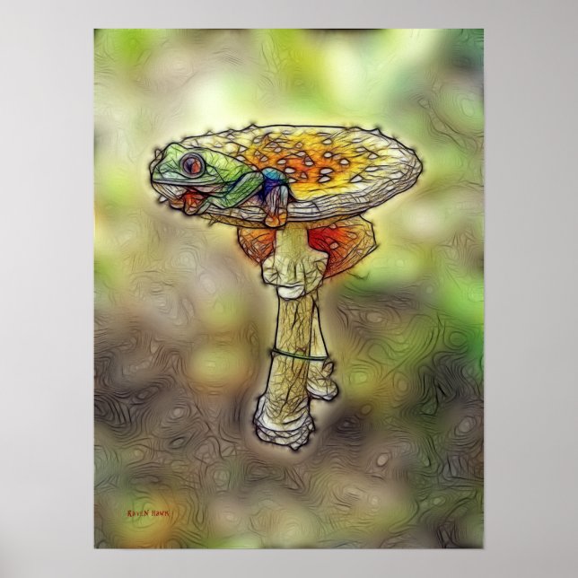 Pôster Sapo em um Stool (Frente)