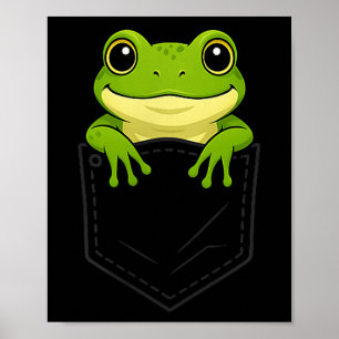 Poster Sapo Engraçado Espiando no Cket Amante de Animais