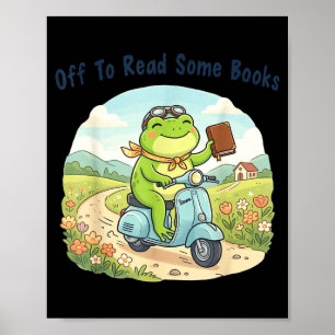 Poster Sapo engraçado meme fora para ler alguns livros am