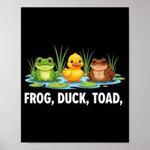 Poster Sapo Engraçado Pato Sapo Zoológico Homens Mulheres
