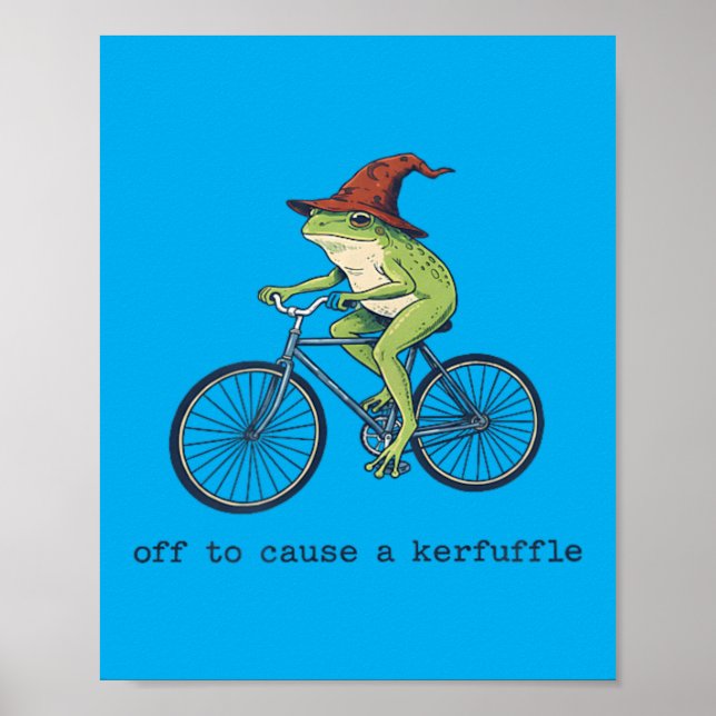 Poster Sapo engraçado prestes a causar uma confusão (Frente)