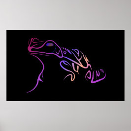 Poster Sapo estilizado