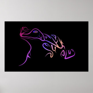 Poster Sapo estilizado