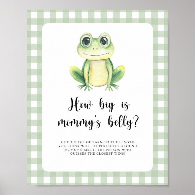Poster Sapo fofo - quão grande é a barriga da mamãe jogo (Frente)