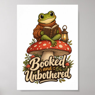 Poster Sapo Lendo Livro Arte de Parede Reservado e Despre
