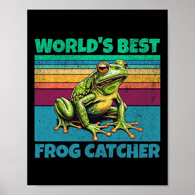 Poster Sapo Mundos Melhor Captura Amphibian Engraçado (Frente)