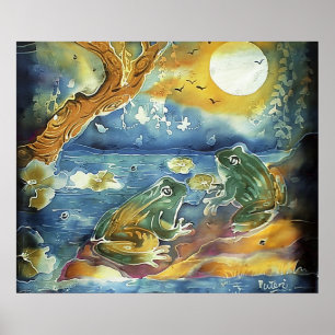 Pôster Sapo na Pintura ao Luar