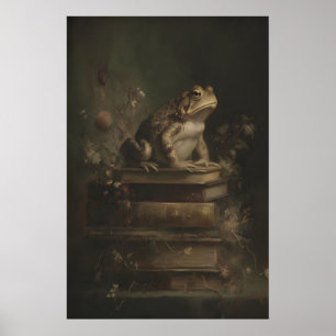 Poster Sapo nos Livros Arte de Parede Dark Academia, Whim
