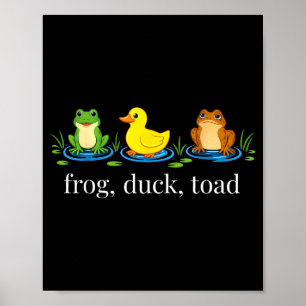 Poster Sapo pato sapo zoológico engraçado retro animal me