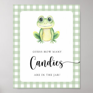 Poster Sapo pequeno - adivinhe quantos doces