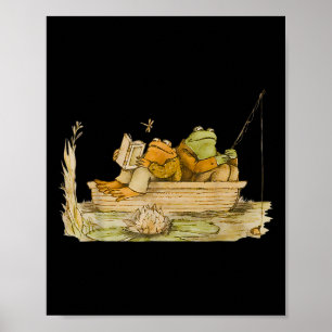 Poster Sapo Toad Fishing Vintage Clic Livro Sapo