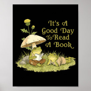 Poster Sapo toad lê livro professores alunos crianças liv