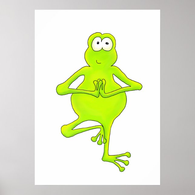 Poster Sapo Yoga Tree Pose Art (Frente)