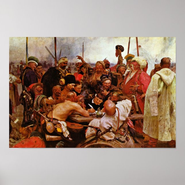 Pôster Saporoschzen Escreve Uma Carta Ao Sultão Turco (Frente)