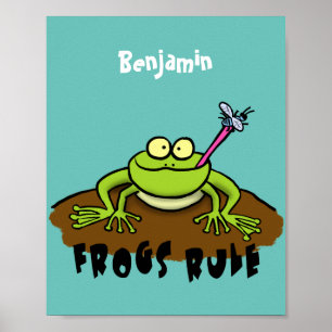 Poster Sapos governam desenho de sapo verde