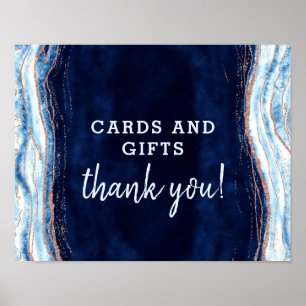 Poster Sapphire Geode Cards & Gifts Mesa de Casamento