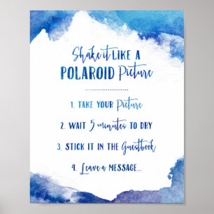 Pôster Sapphire Tide Instant Photo Weding Sign