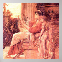 Sappho por gustav klimt,Representação do Grego