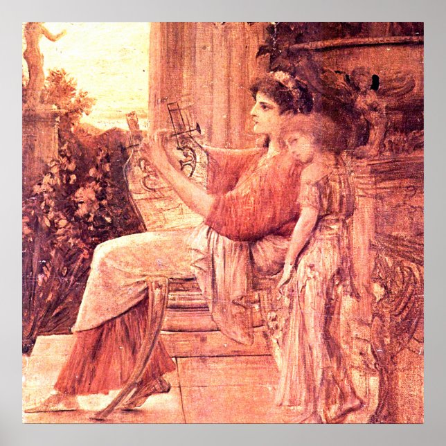 Pôster Sappho por gustav klimt,Representação do Grego (Frente)